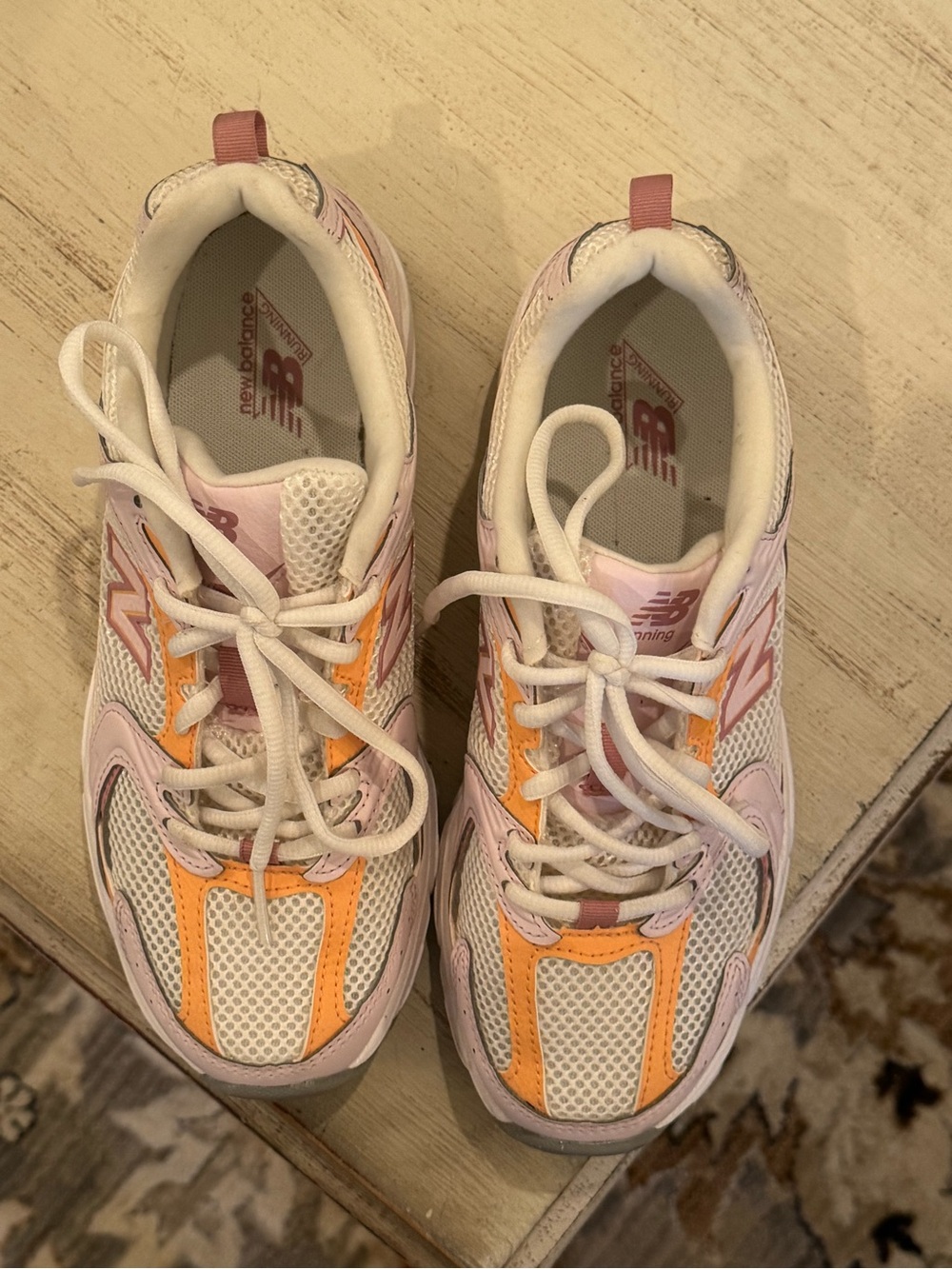 New Balance 530 Pink & Orange (pristine; maybe worn twice) - Picture 5 of 7